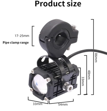 Mini Exploradoras LED Premium Universales de 4 Modos (Blanco, Amarillo, Rojo e Intermitente) para Moto y Carro